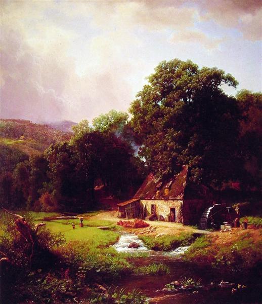 Albert Bierstadt Paintings The Old Mill